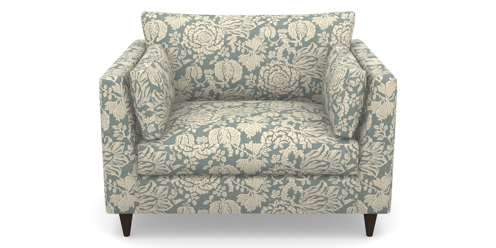 Product photograph of Saltdean Snuggler In V A Brompton Collection - Flowering Kale - Pebble from Sofas and Stuff Limited