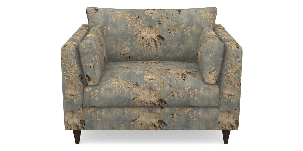 Product photograph of Saltdean Snuggler In Floral Linen - Zefferino Danish Girl from Sofas and Stuff Limited