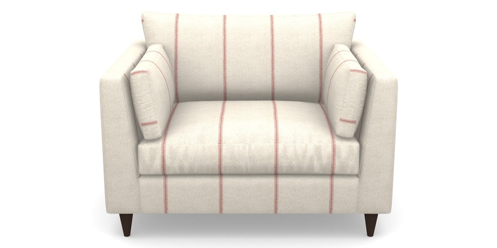 Product photograph of Saltdean Snuggler In Grain Sack Stripe - Red from Sofas and Stuff Limited