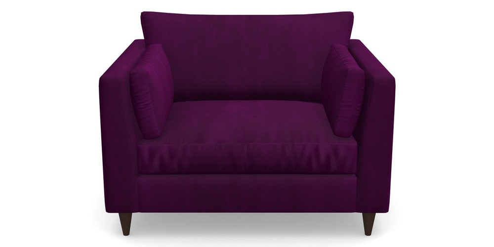 Product photograph of Saltdean Snuggler In House Clever Velvet - Aubergine from Sofas and Stuff Limited