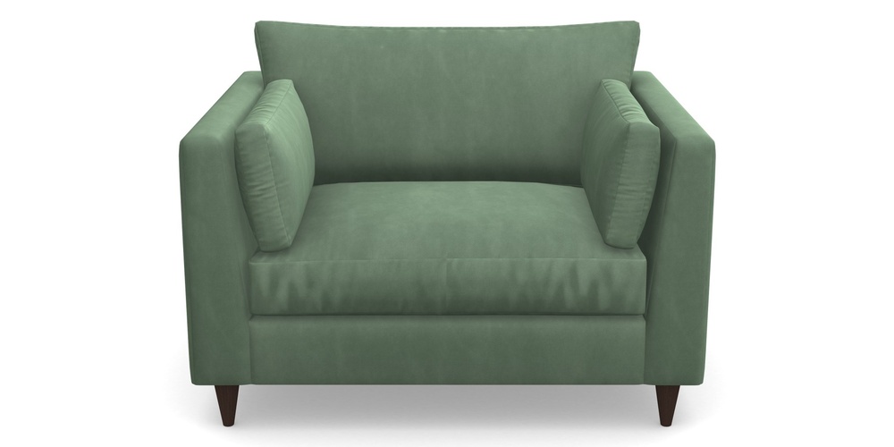 Product photograph of Saltdean Snuggler In House Clever Velvet - Celadon from Sofas and Stuff Limited