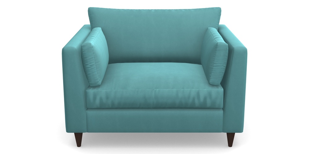 Product photograph of Saltdean Snuggler In House Clever Velvet - Duck Egg from Sofas and Stuff Limited