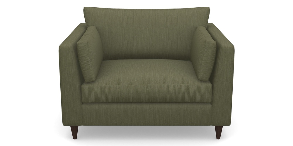 Product photograph of Saltdean Snuggler In Herringbone - Army from Sofas and Stuff Limited