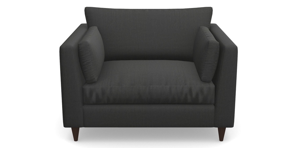 Product photograph of Saltdean Snuggler In House Velvet - Charcoal from Sofas and Stuff Limited