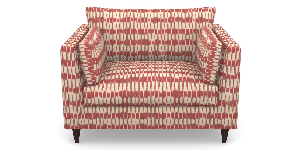 Product photograph of Saltdean Snuggler In V A Brompton Collection - Ikat - Chilli from Sofas and Stuff Limited