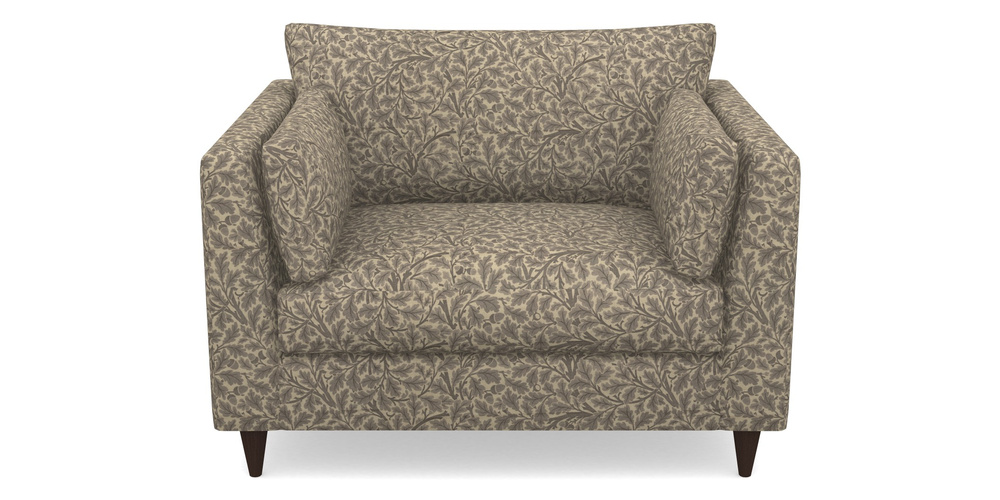 Product photograph of Saltdean Snuggler In V A Drawn From Nature Collection - Oak Tree - Grey from Sofas and Stuff Limited