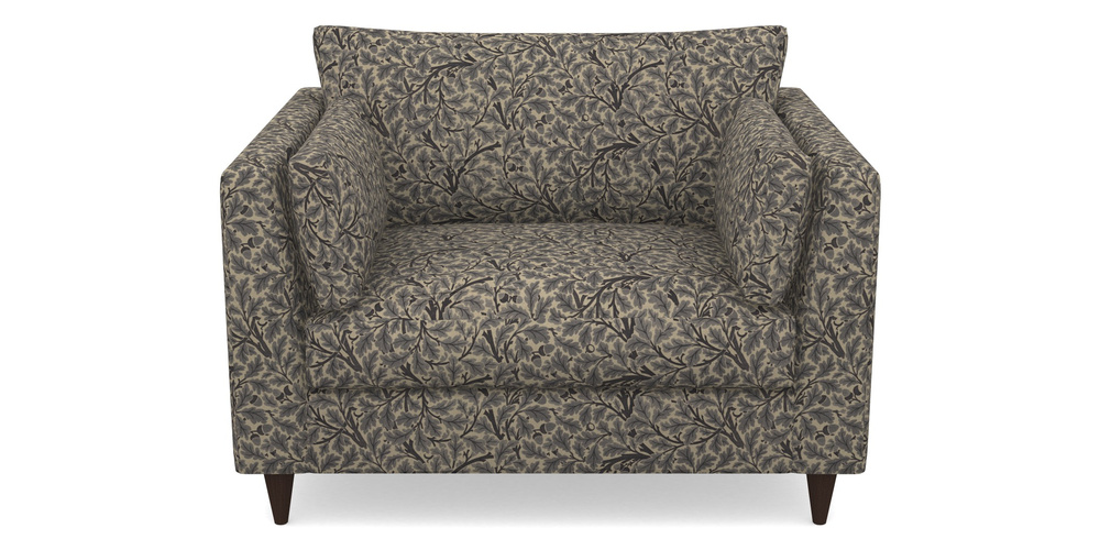 Product photograph of Saltdean Snuggler In V A Drawn From Nature Collection - Oak Tree - Navy from Sofas and Stuff Limited