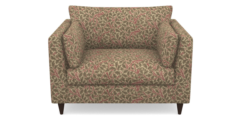 Product photograph of Saltdean Snuggler In V A Drawn From Nature Collection - Oak Tree - Red from Sofas and Stuff Limited