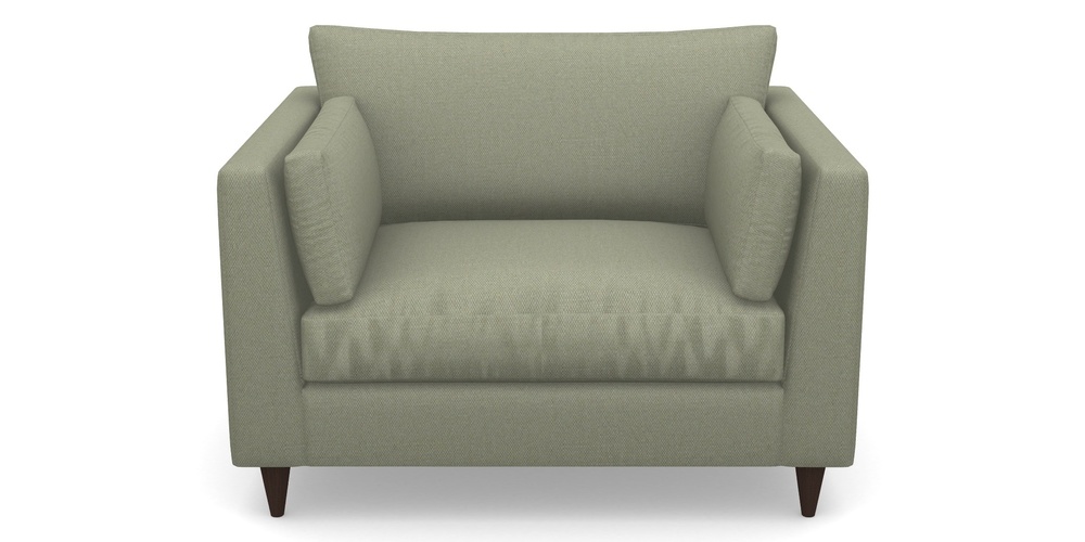 Product photograph of Saltdean Snuggler In Plain Linen Cotton - Sage from Sofas and Stuff Limited