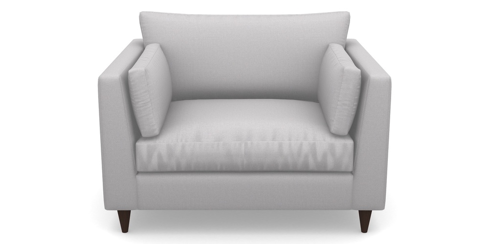 Product photograph of Saltdean Snuggler In Plain Linen Cotton - Seal from Sofas and Stuff Limited