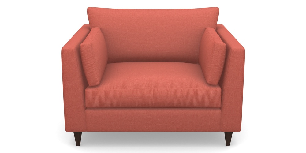 Product photograph of Saltdean Snuggler In Plain Linen Cotton - Tequila Sunset from Sofas and Stuff Limited