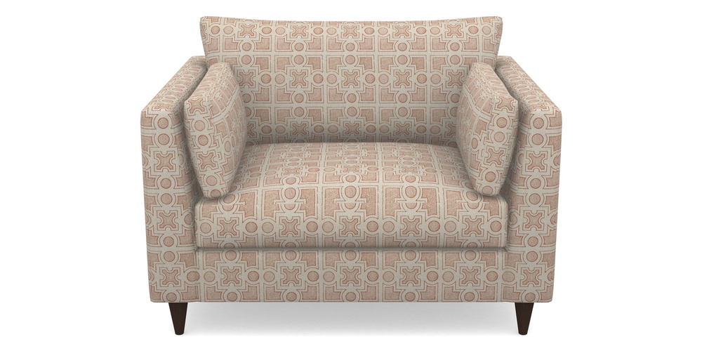 Product photograph of Saltdean Snuggler In Rhs Collection - Small Knot Garden Cotton Weave - Terracotta from Sofas and Stuff Limited