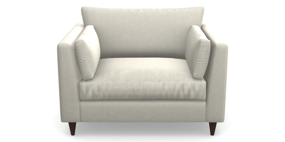 Product photograph of Saltdean Snuggler In Super Soft Velvet - Linen from Sofas and Stuff Limited