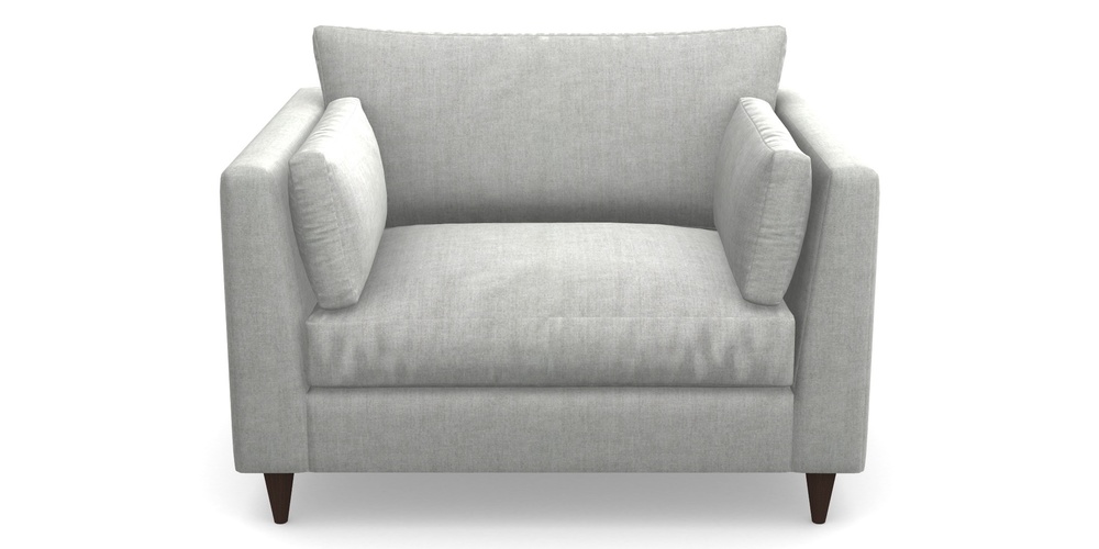 Product photograph of Saltdean Snuggler In Super Soft Velvet - Silver from Sofas and Stuff Limited