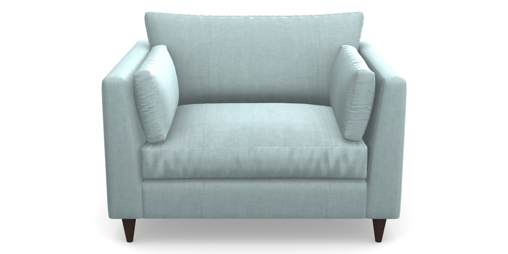 Product photograph of Saltdean Snuggler In Super Soft Velvet - Sky from Sofas and Stuff Limited