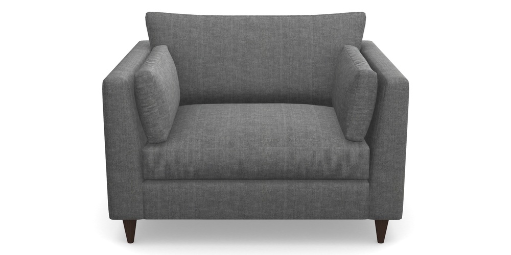 Product photograph of Saltdean Snuggler In Super Soft Velvet - Steel from Sofas and Stuff Limited