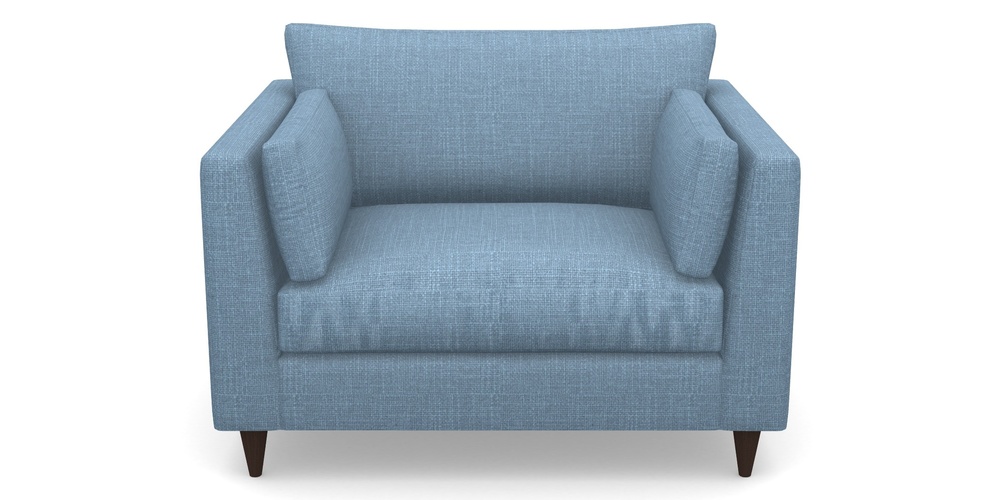 Product photograph of Saltdean Snuggler In Tough As Houses - Cornflower Blue from Sofas and Stuff Limited