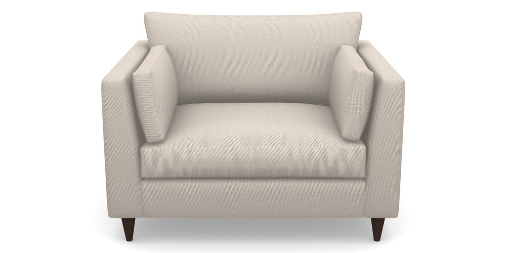 Product photograph of Saltdean Snuggler In Two Tone Plain - Biscuit from Sofas and Stuff Limited