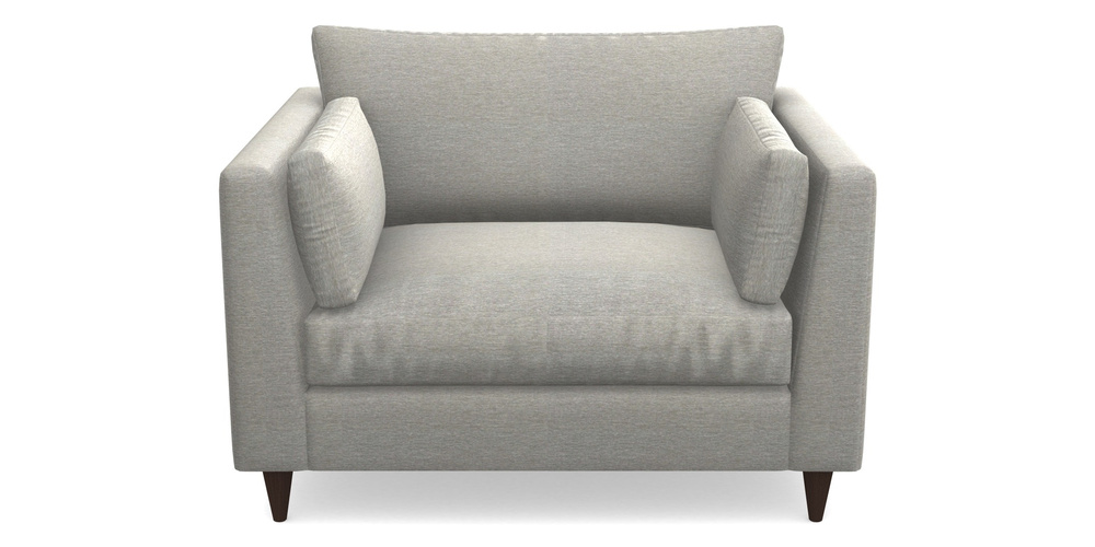 Product photograph of Saltdean Snuggler In Textured Velvet - Silver from Sofas and Stuff Limited