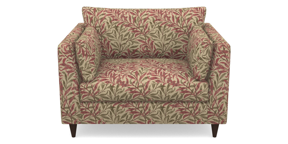 Product photograph of Saltdean Snuggler In V A Drawn From Nature - Willow Bough Large - Red from Sofas and Stuff Limited