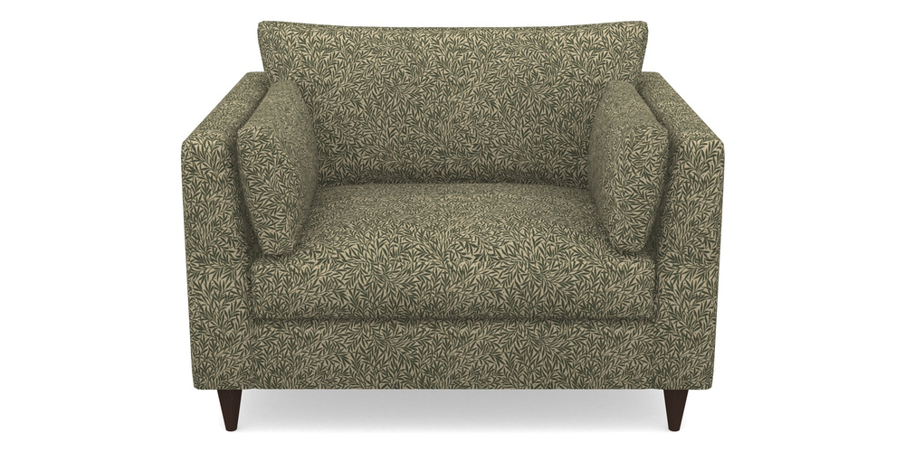 Product photograph of Saltdean Snuggler In V A Drawn From Nature Collection - Willow - Dark Green from Sofas and Stuff Limited