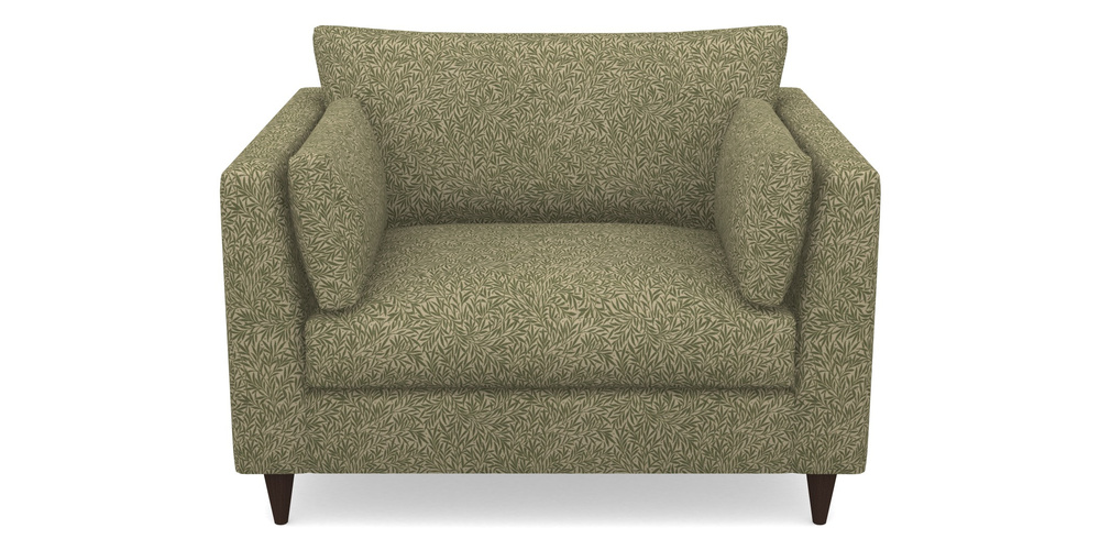 Product photograph of Saltdean Snuggler In V A Drawn From Nature Collection - Willow - Light Green from Sofas and Stuff Limited