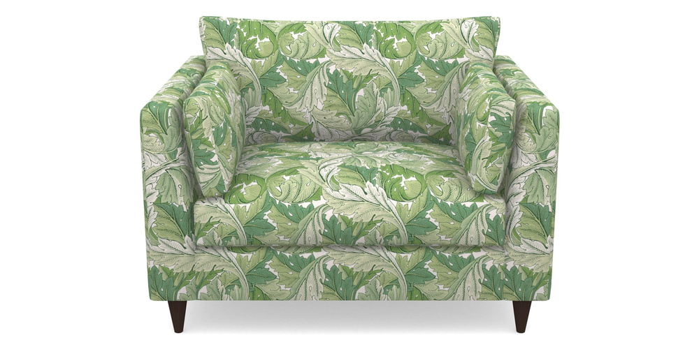 Product photograph of Saltdean Snuggler In William Morris Collection - Acanthus - Leaf Green from Sofas and Stuff Limited