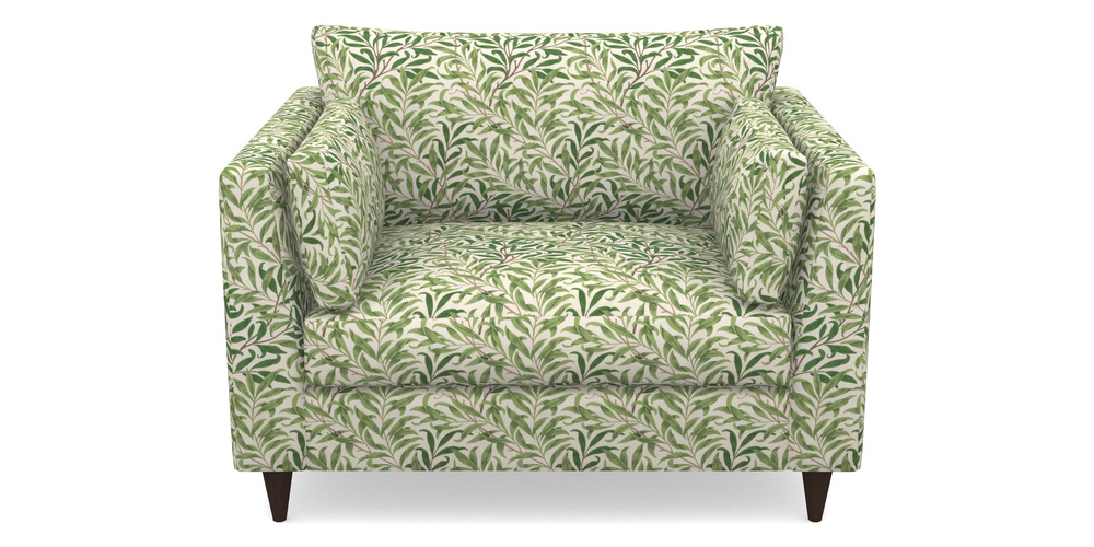 Product photograph of Saltdean Snuggler In William Morris Collection - Willow Boughs - Leaf Green from Sofas and Stuff Limited