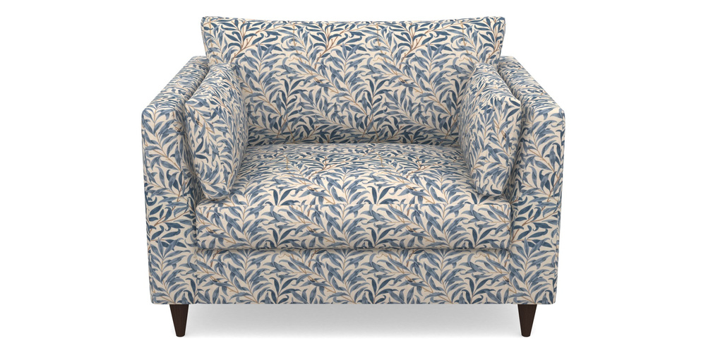 Product photograph of Saltdean Snuggler In William Morris Collection - Willow Boughs - Woad from Sofas and Stuff Limited