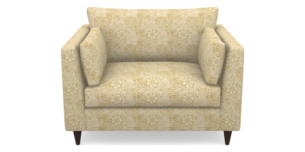 Product photograph of Saltdean Snuggler In William Morris Collection - Marigold - Lichen Cowslip from Sofas and Stuff Limited