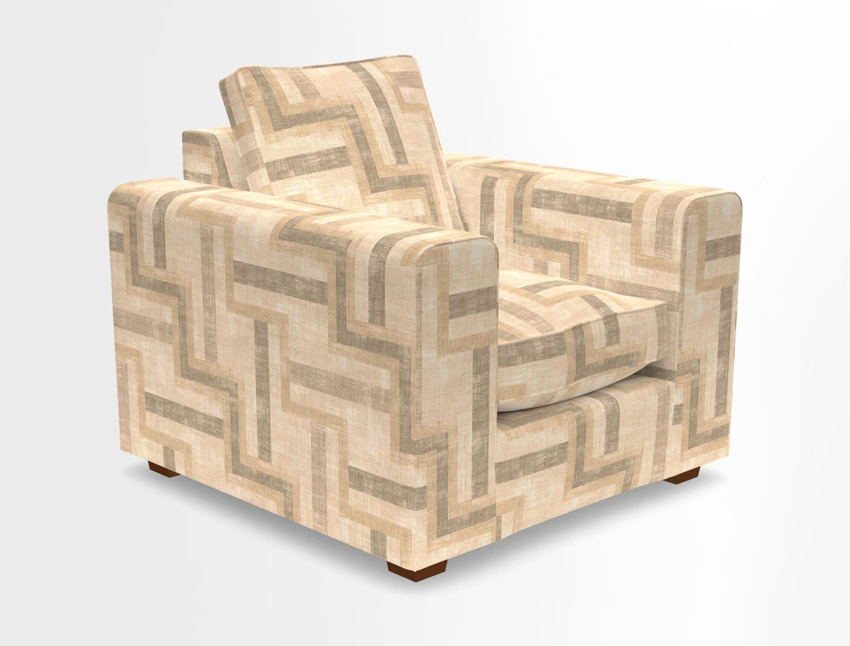 Saxmundham Chair in Two Tone Plain Biscuit