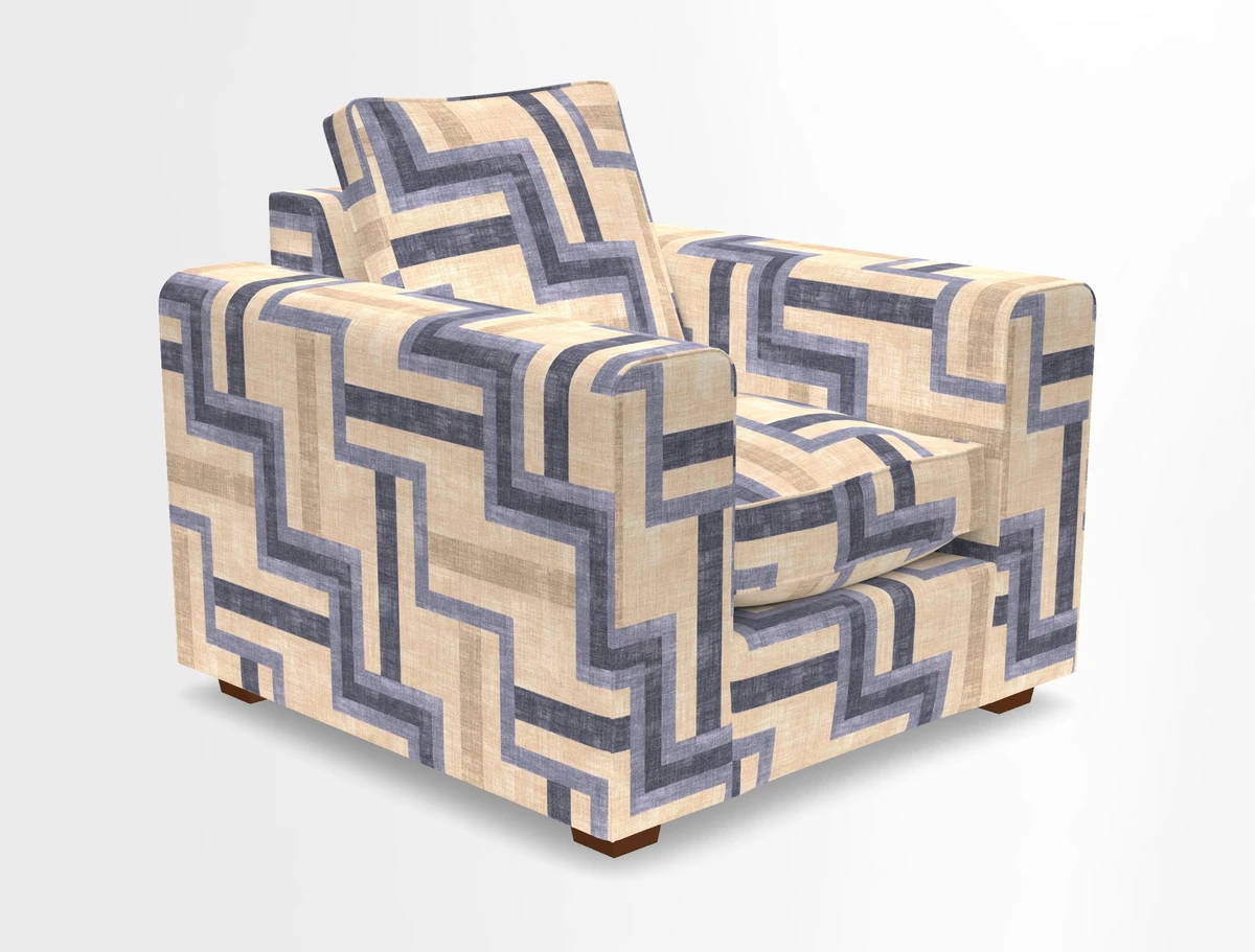 Saxmundham Chair in Two Tone Plain Biscuit