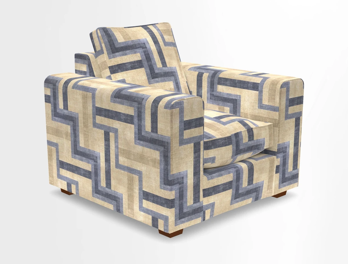 Saxmundham Chair in Two Tone Plain Biscuit