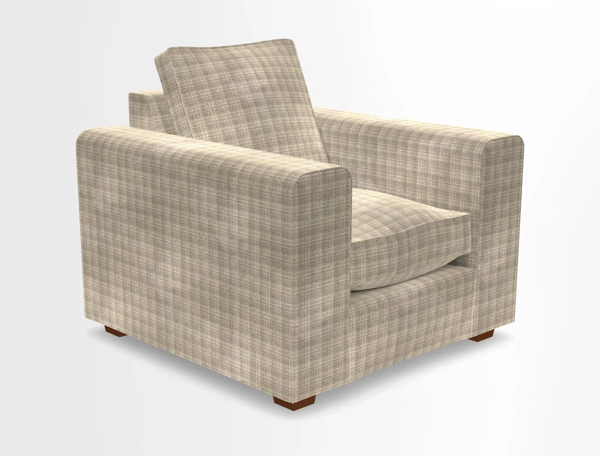 Saxmundham Chair in Two Tone Plain Biscuit