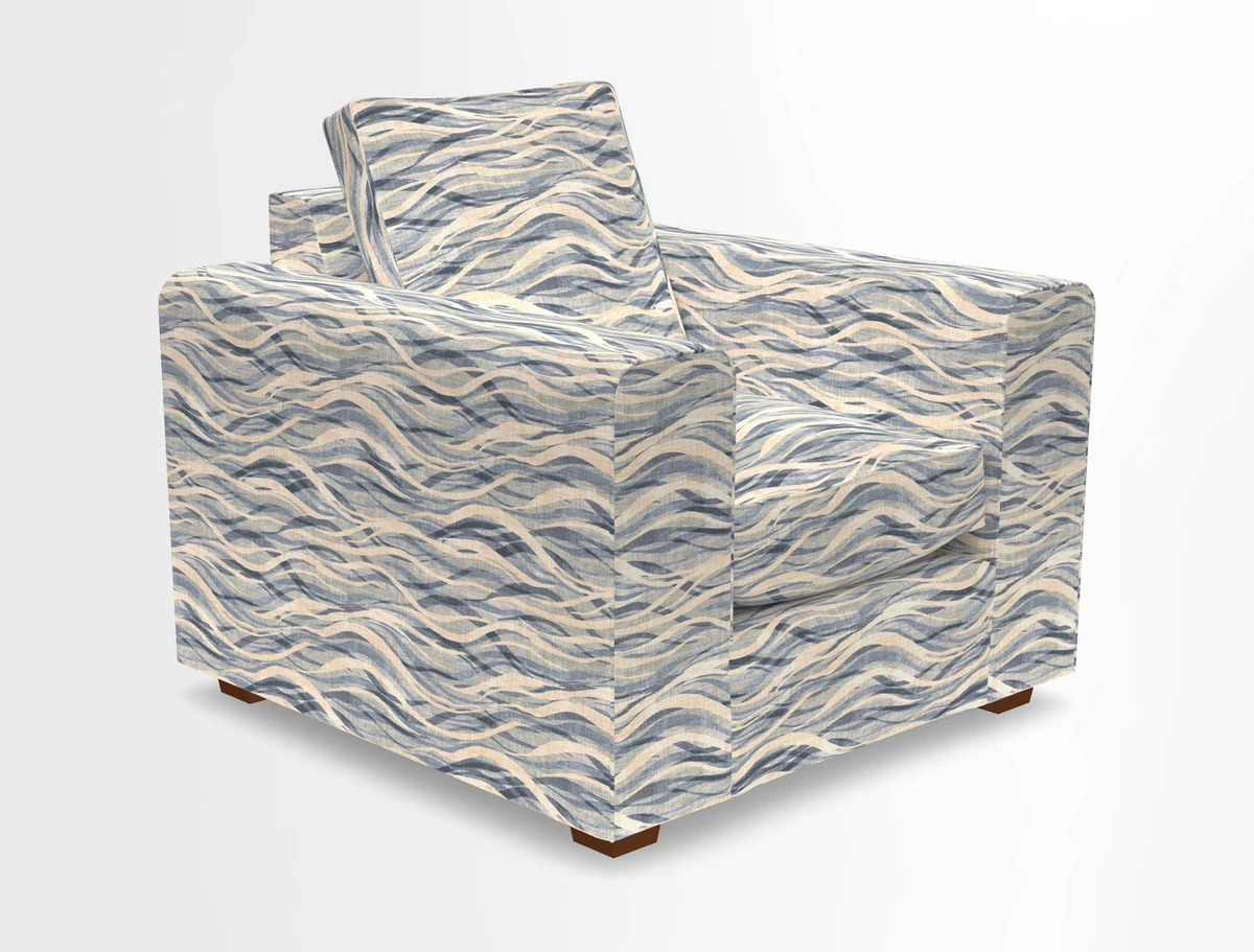 Saxmundham Chair in Two Tone Plain Biscuit