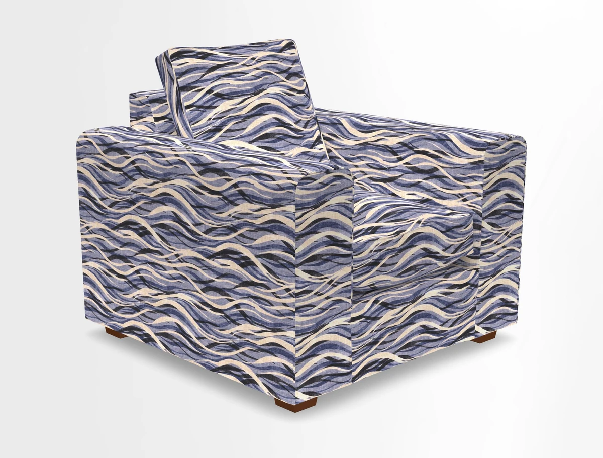 Saxmundham Chair in Two Tone Plain Biscuit