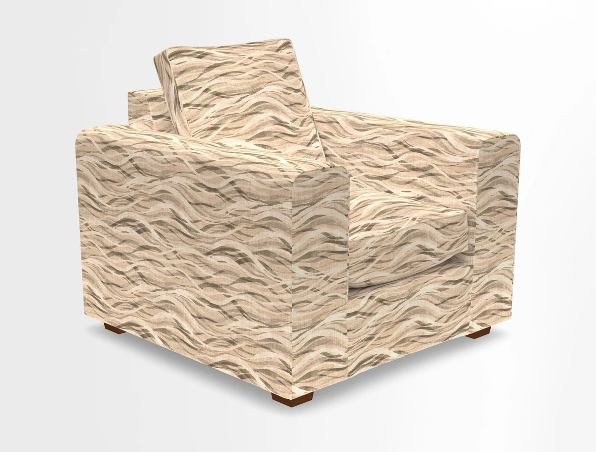 Saxmundham Chair in Two Tone Plain Biscuit