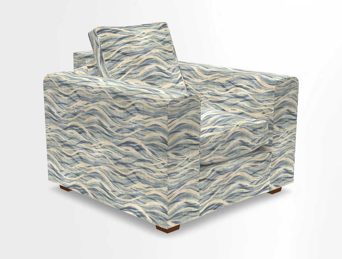 Saxmundham Chair in Two Tone Plain Biscuit