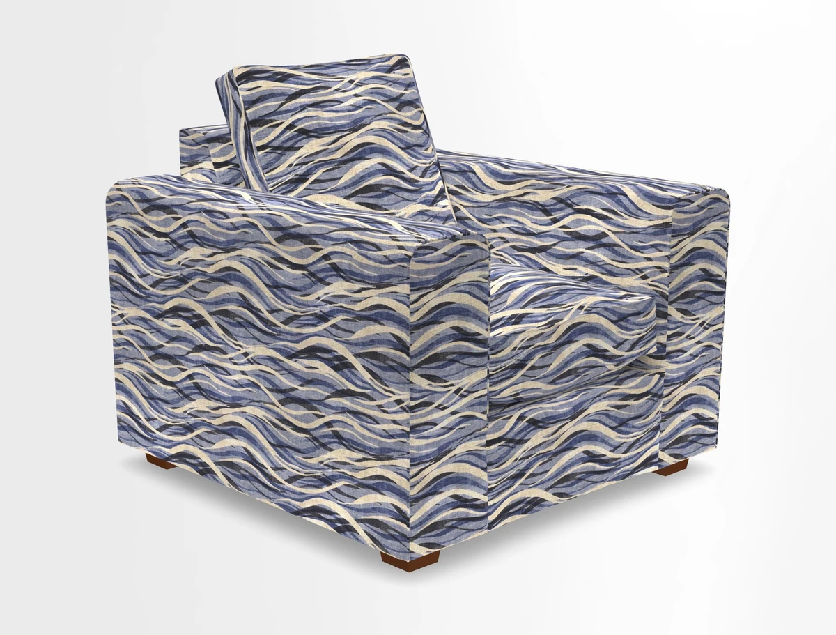 Saxmundham Chair in Two Tone Plain Biscuit