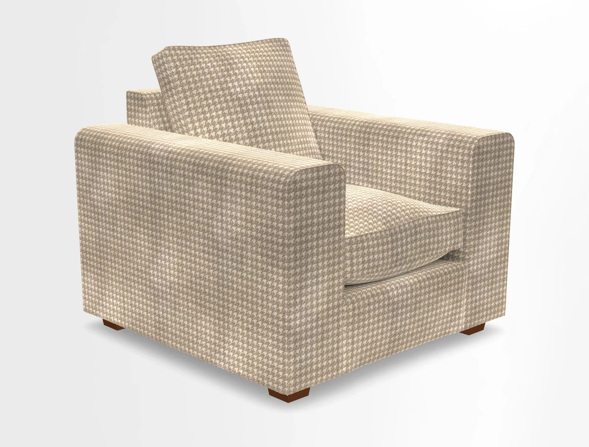 Saxmundham Chair in Two Tone Plain Biscuit