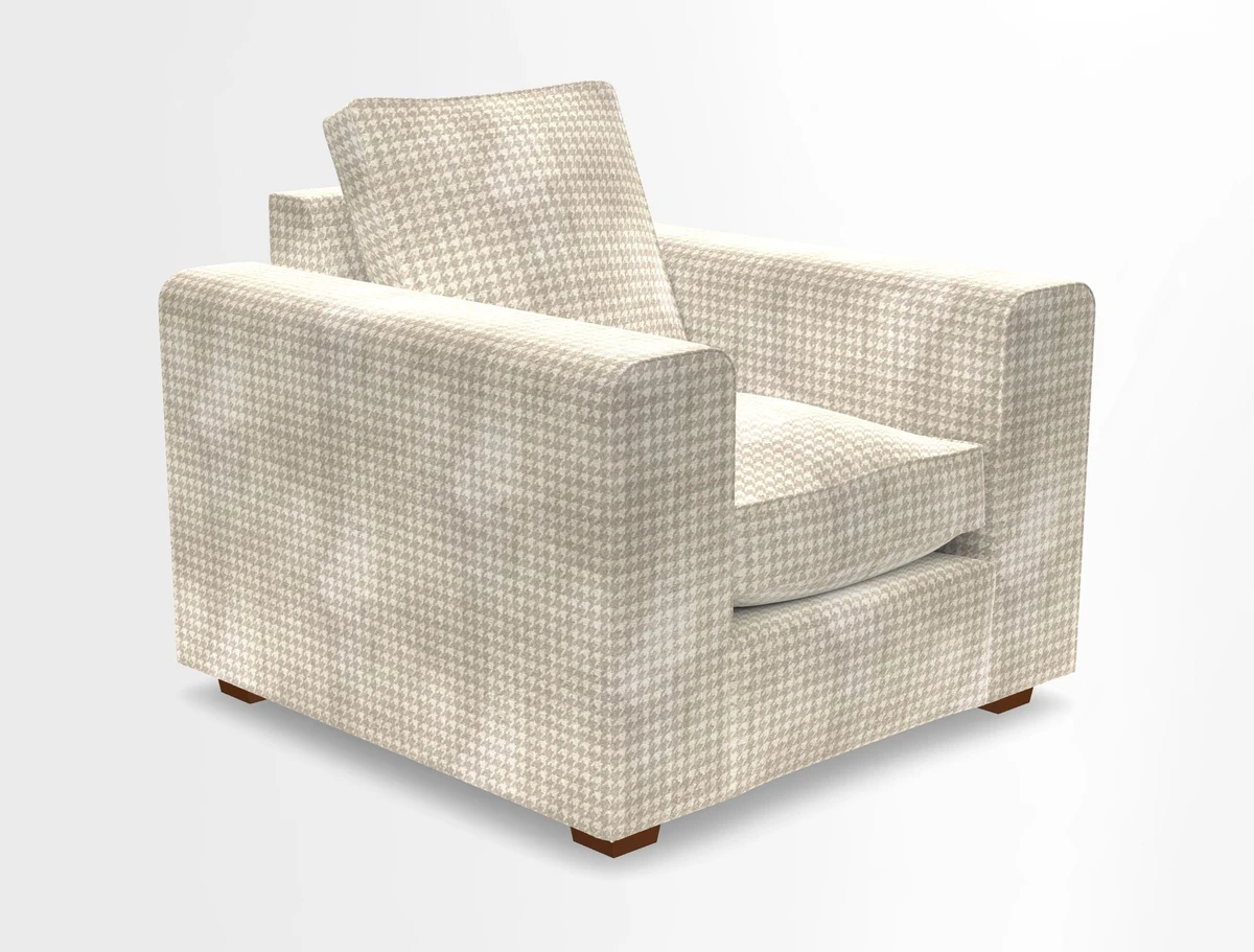 Saxmundham Chair in Two Tone Plain Biscuit