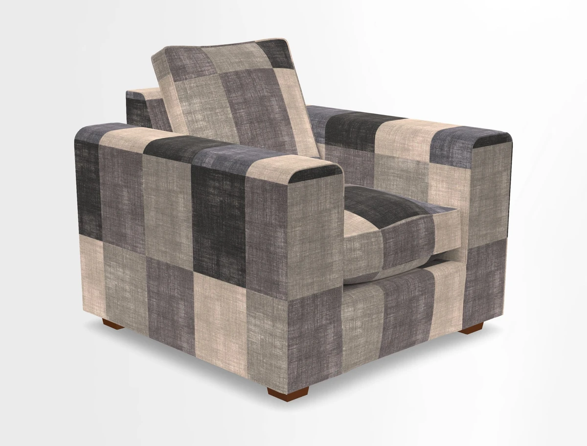 Saxmundham Chair in Two Tone Plain Biscuit
