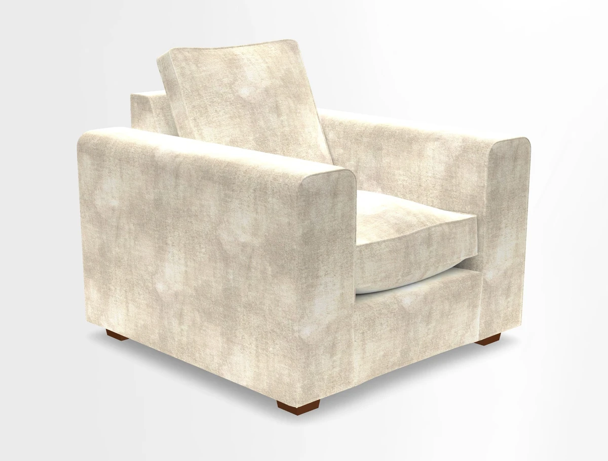 Saxmundham Chair in Two Tone Plain Biscuit