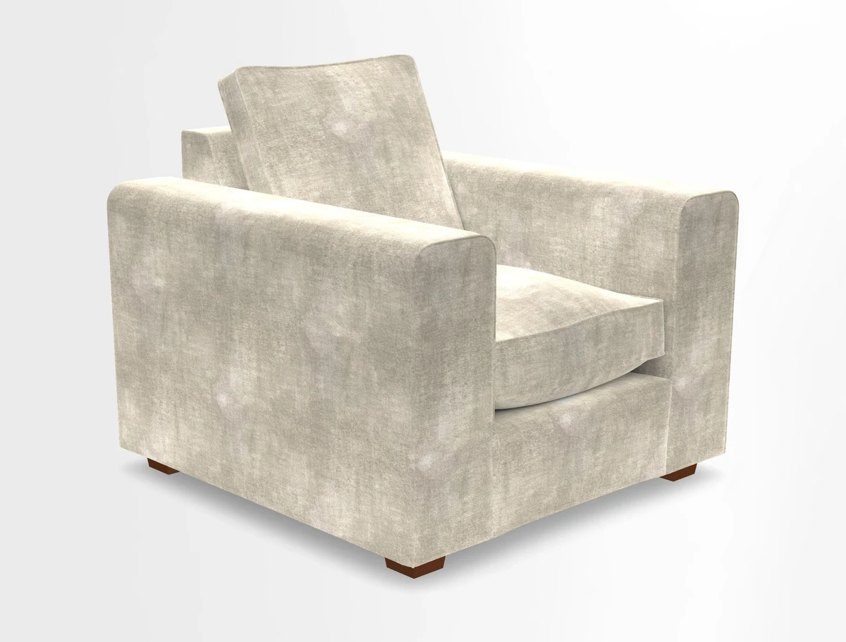 Saxmundham Chair in Two Tone Plain Biscuit