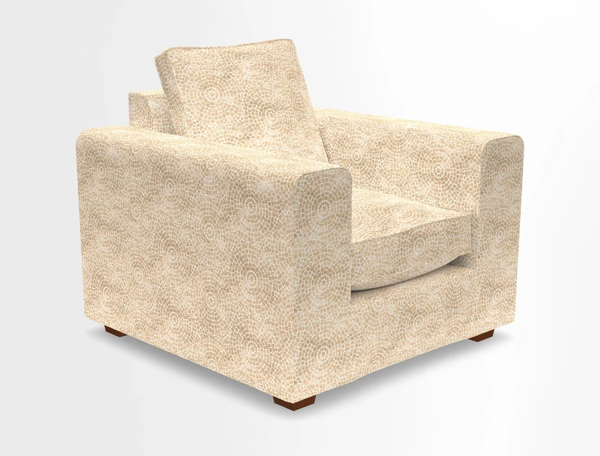 Saxmundham Chair in Two Tone Plain Biscuit