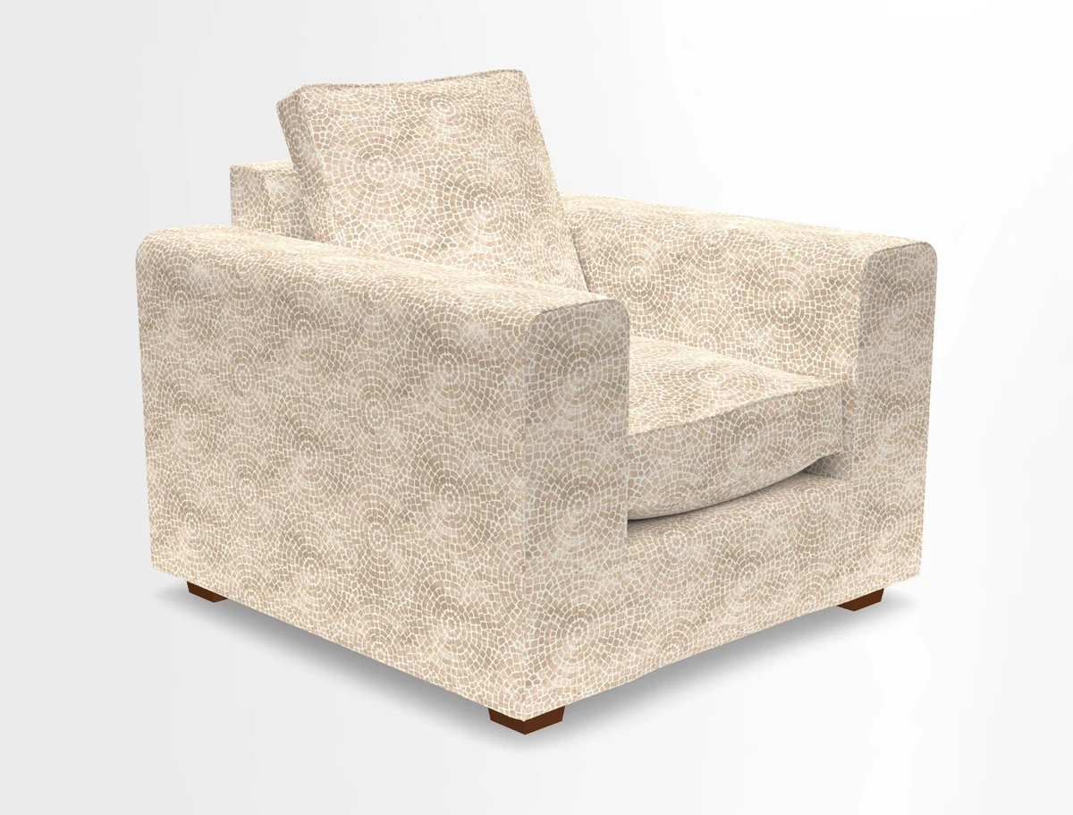 Saxmundham Chair in Two Tone Plain Biscuit