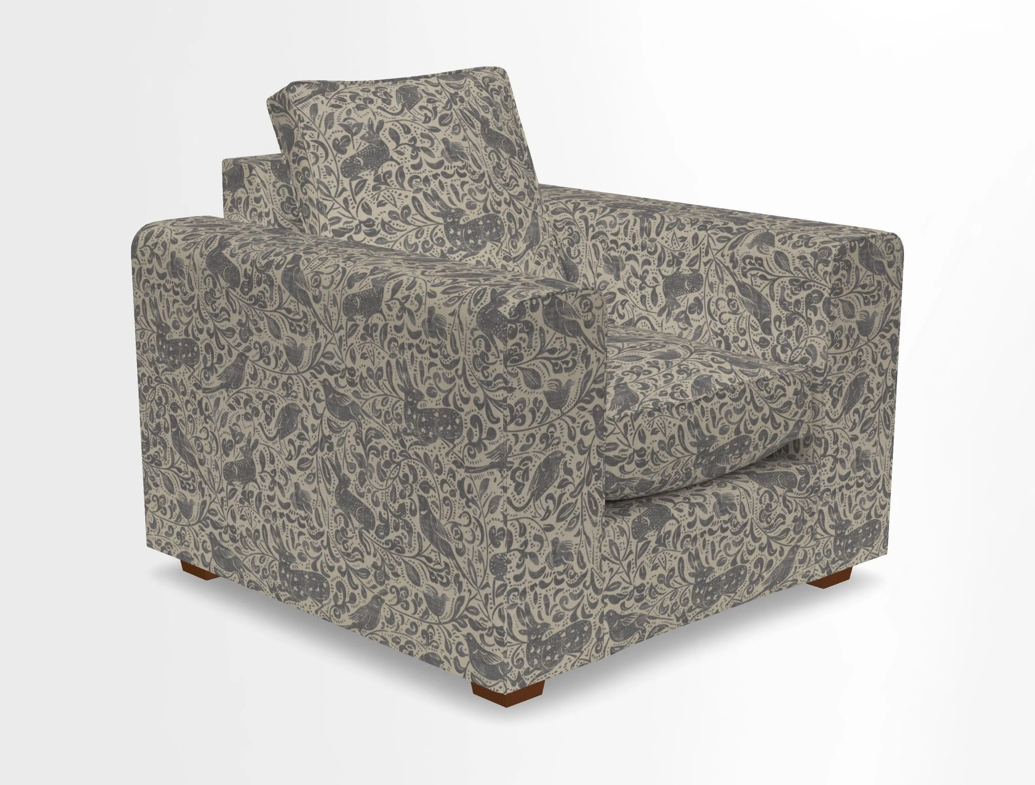 Saxmundham Chair in Two Tone Plain Biscuit