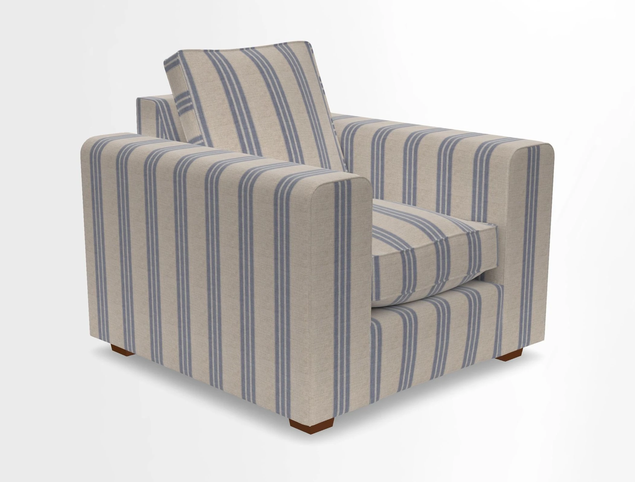 Saxmundham Chair in Two Tone Plain Biscuit