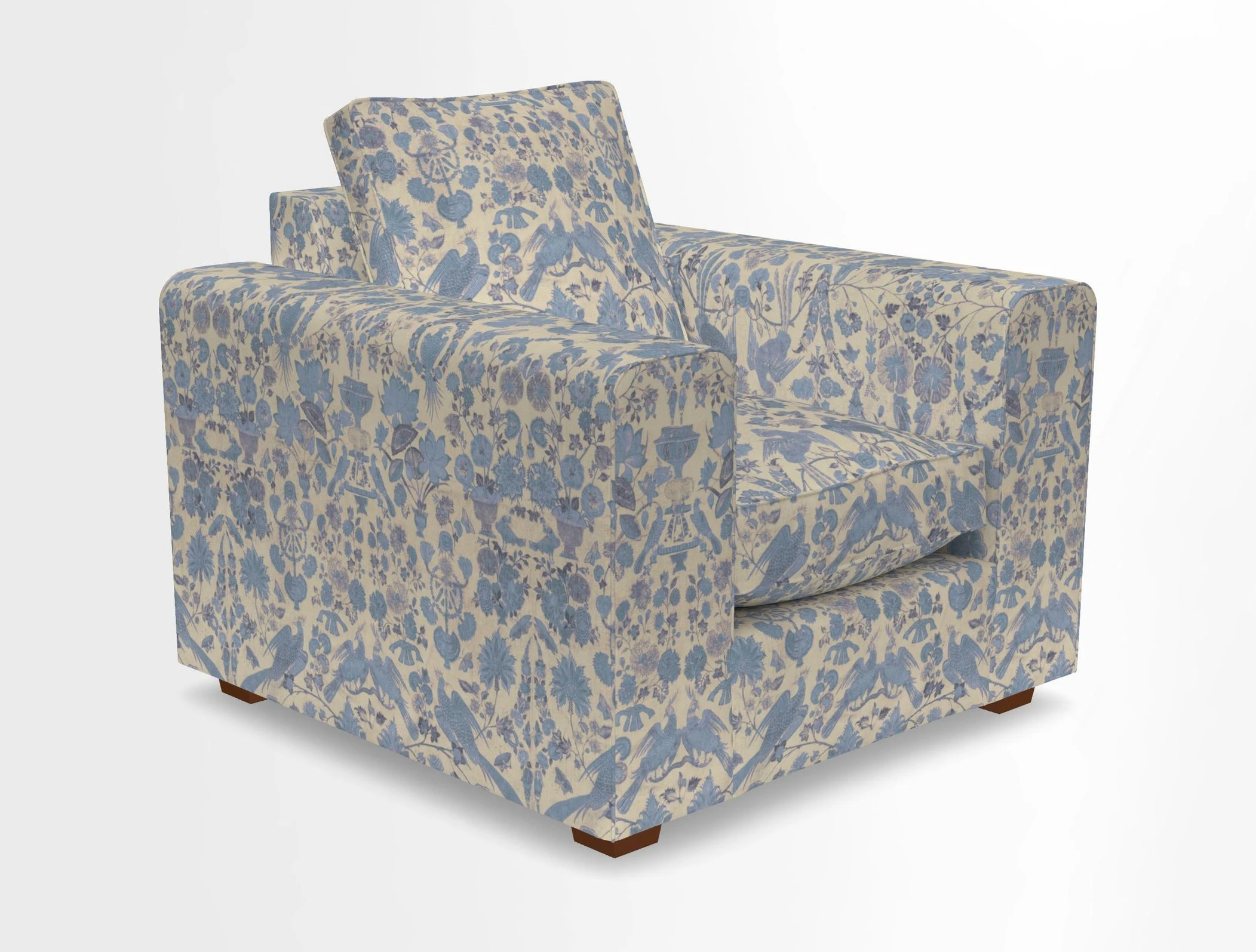 Saxmundham Chair in Two Tone Plain Biscuit