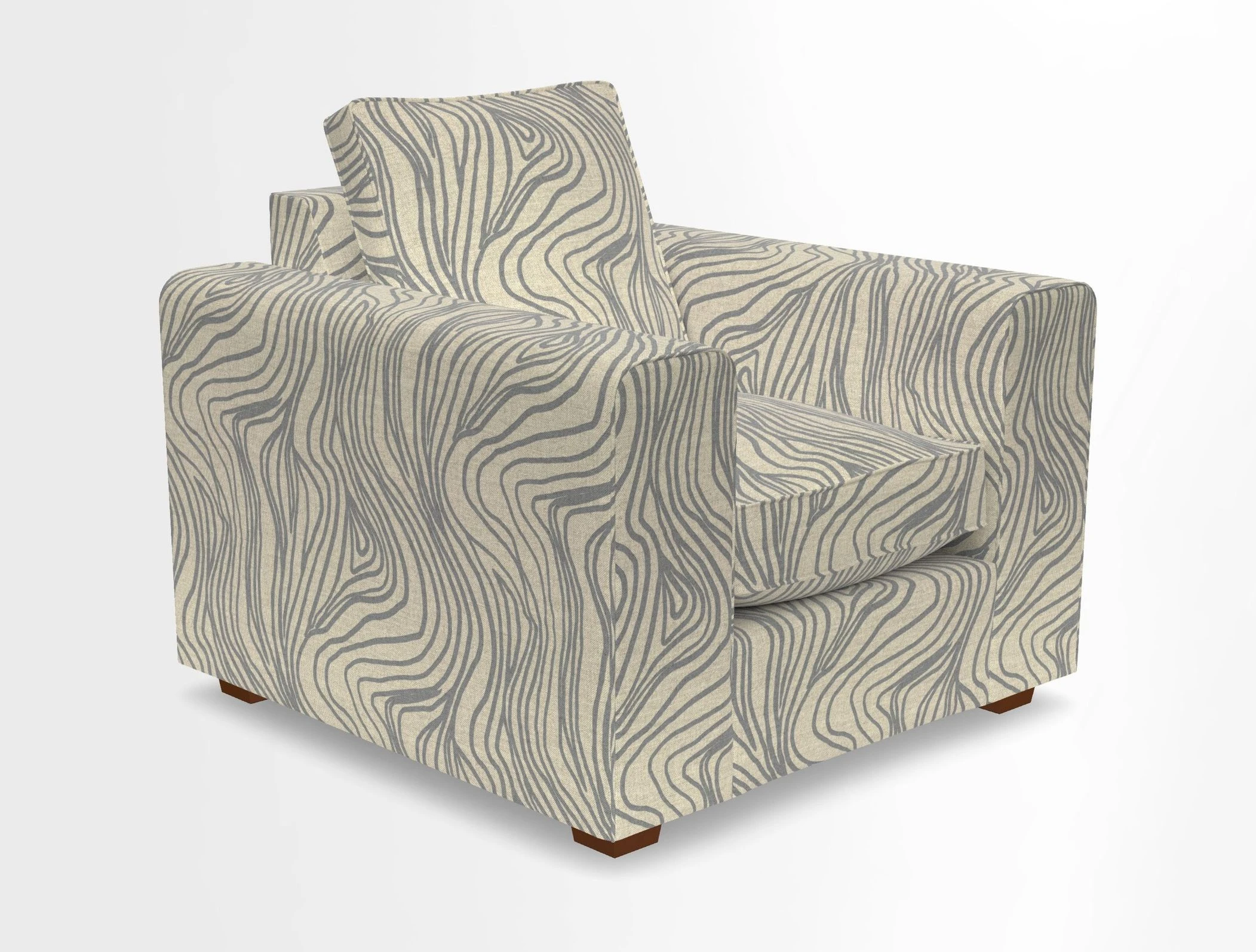 Saxmundham Chair in Two Tone Plain Biscuit